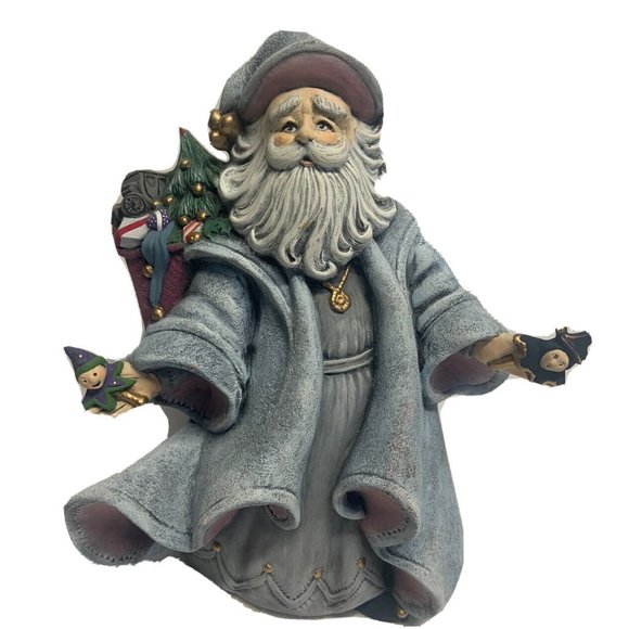 VINTAGE GARE CERAMIC MOLD #1567 ANTIQUE SANTA WITH PUPPETS 11"H - Picture 1 of 7